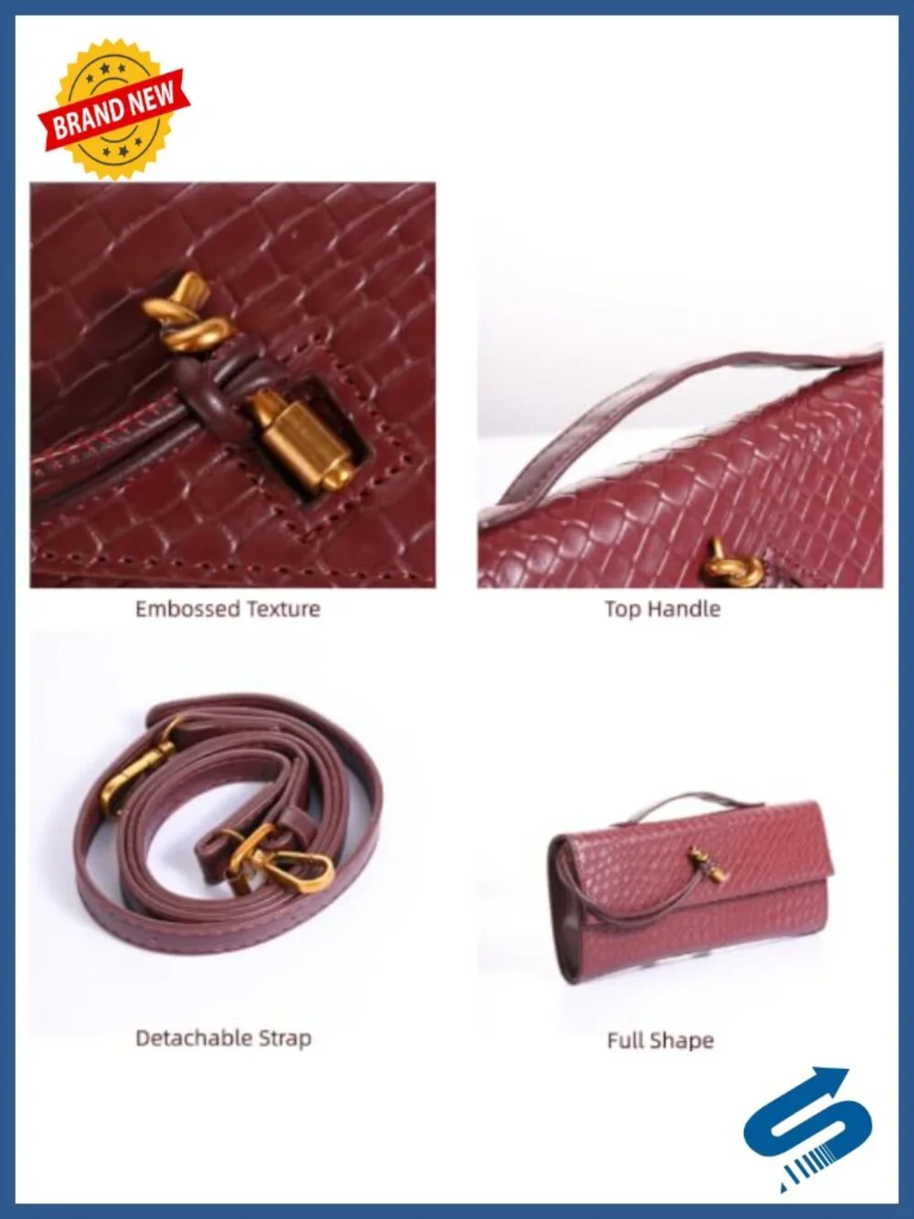 Woven Satchel Shoulder Bag Faux Leather Women's Handbag